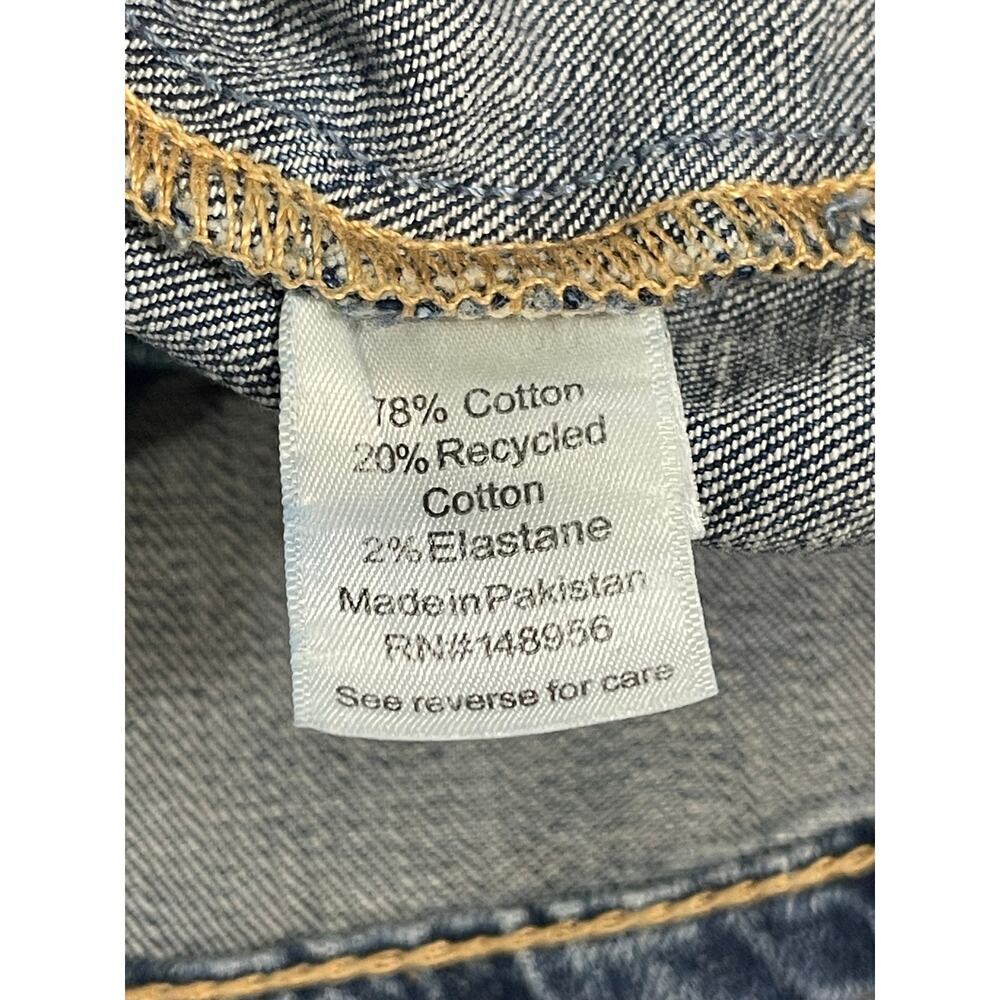 Women’s Size 10 Denim Midi Skirt Medium Wash Utility Button Front A-Line - Picture 6 of 8
